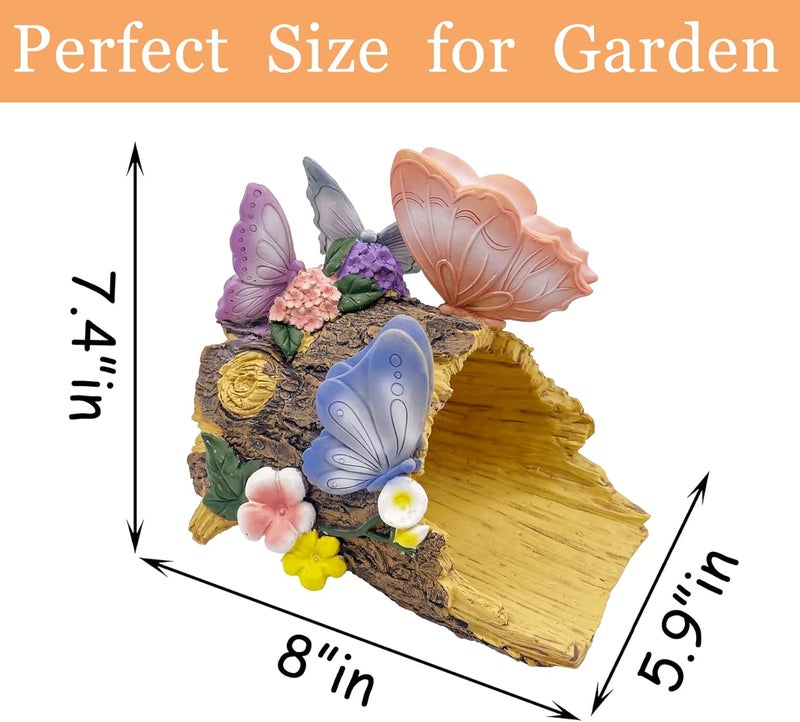 Teaeeno Butterfly Garden Gutter Downspout Extension, Resin Butterfly Figurine,Ornament Splash Block Anchor for Downspout Extension,Outdoor Drain Decor,Animal Accents,Perfect Rain Diverter for 3x4 - Image 2